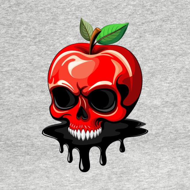 Skull Apple Poisoned Deadly spooky Fruit by BluedarkArt